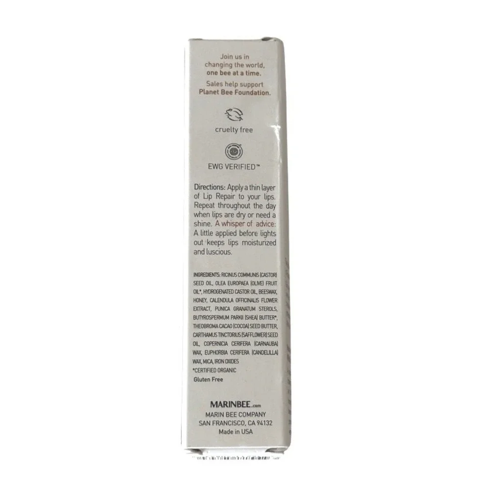 Marin‎ Bee Lip Repair High Gloss Hydration Natural Organic Ingredients NIB
